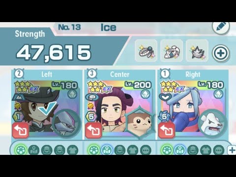[Pokemon Masters EX] Pasio Tower - Ice 30 with 5/5 SS Kieran, 1/5 NC Hilbert and 10/5 Gym Grusha