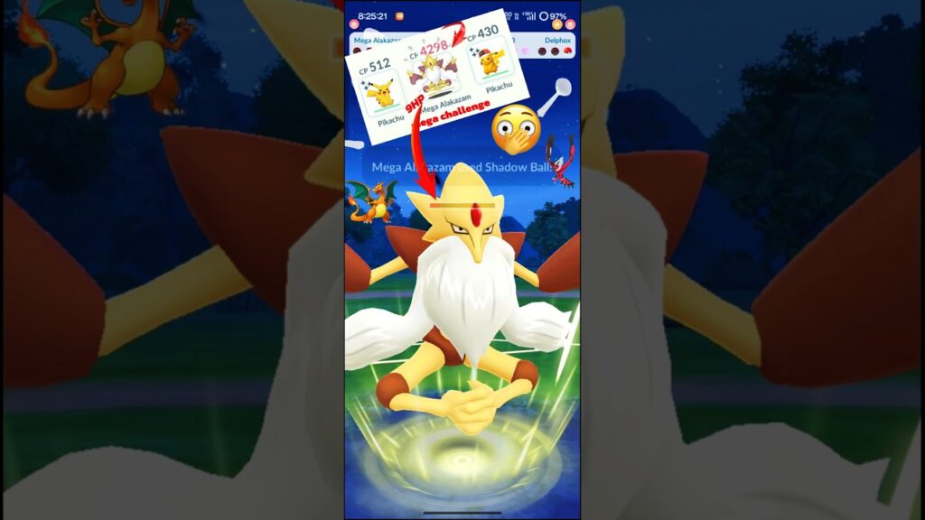 1HP Challenge MEGA ALAKAZAM 1v3 Battle in Pokemon go