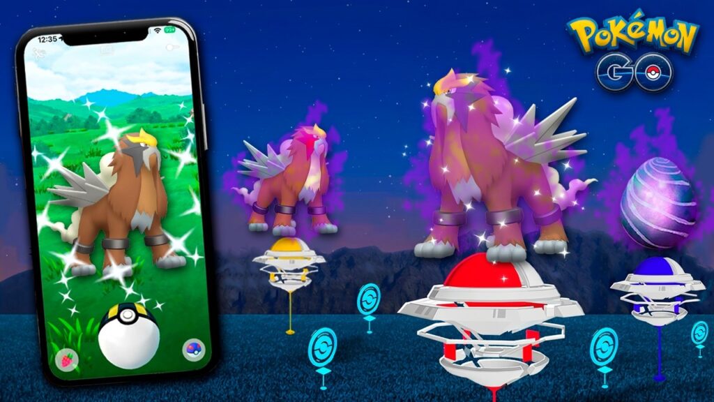 Evento Imperdivel! Dia de Reides Sombrosas do Entei no Pokemon GO - Entei Shiny Raro