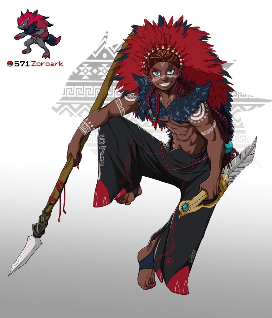 Human Zoroark by libniart