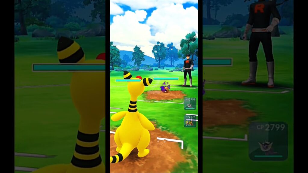 Ampharos vs Shadow Bidoof | Pokemon GO Battle Strategy #Shorts #PvE #Gameplay