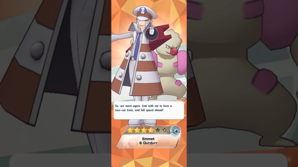 GETTING EMMET TO FRIENDSHIP LEVEL 100 | Obtaining Emmet & Gurdurr | Pokemon Masters EX #shorts