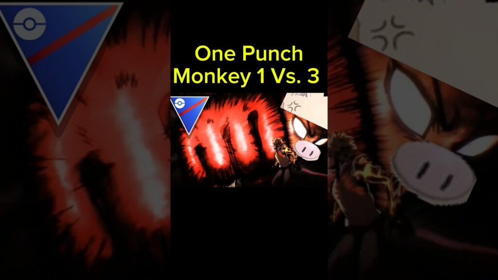 One punch Monkey 1 Vs. 3 | Pokemon Go Geeat League 1 Vs. 3 Sweep!