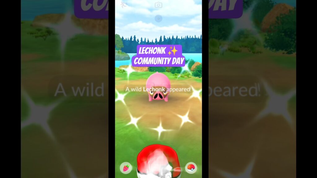 First Ever Lechonk Community Day Shiny In Pokemon Go#pokemongo #communityday #pokemongoshorts