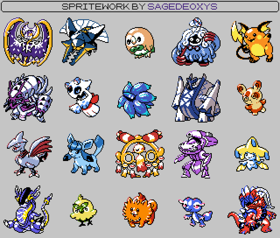[OC] Some of my best Gen 2 Sprites from this past year