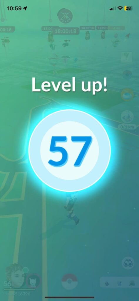 Got to level 57