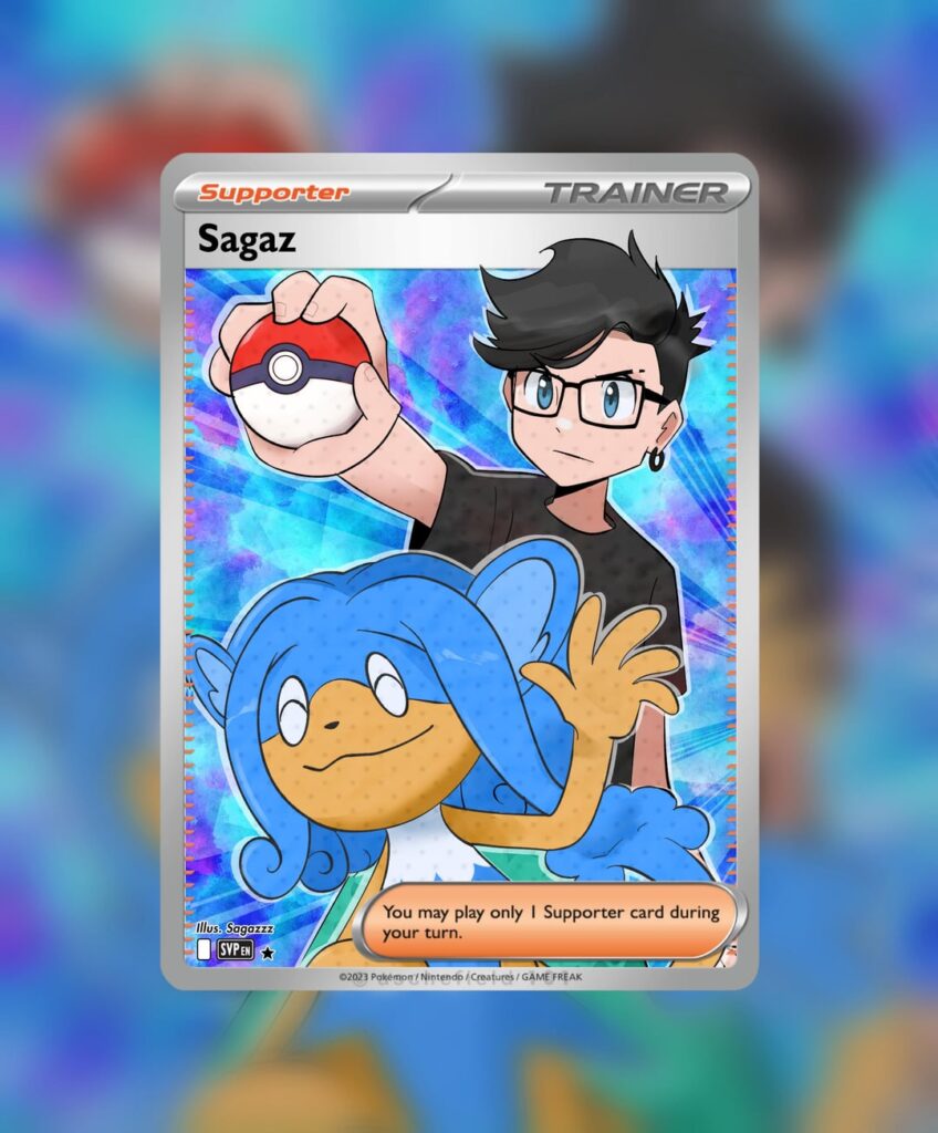 I made a card of myself with the best Pokémon of all.
