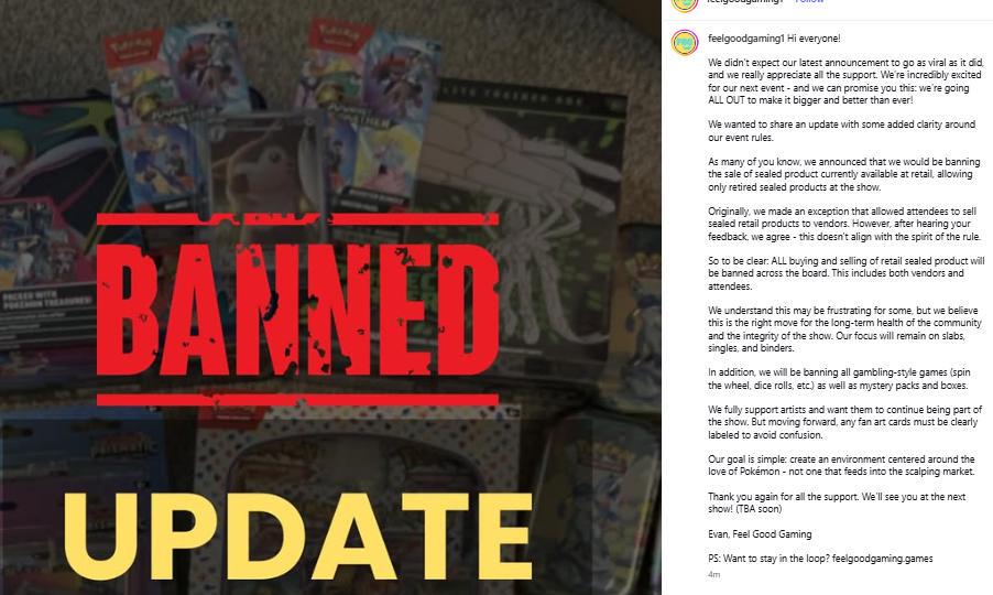 The guys who banned sealed Pokemon at their event took it a step further - this is the way