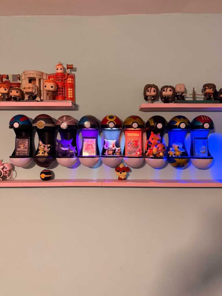 I designed display insert for the pokeball tins.