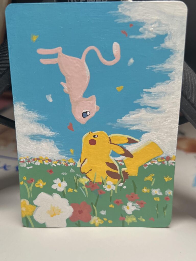 First painting on a card