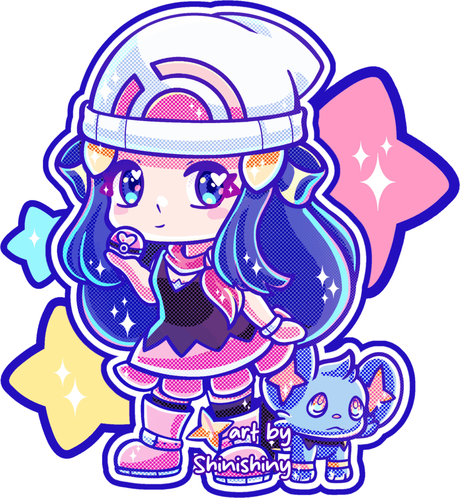 Dawn and Shinx chibi fan art