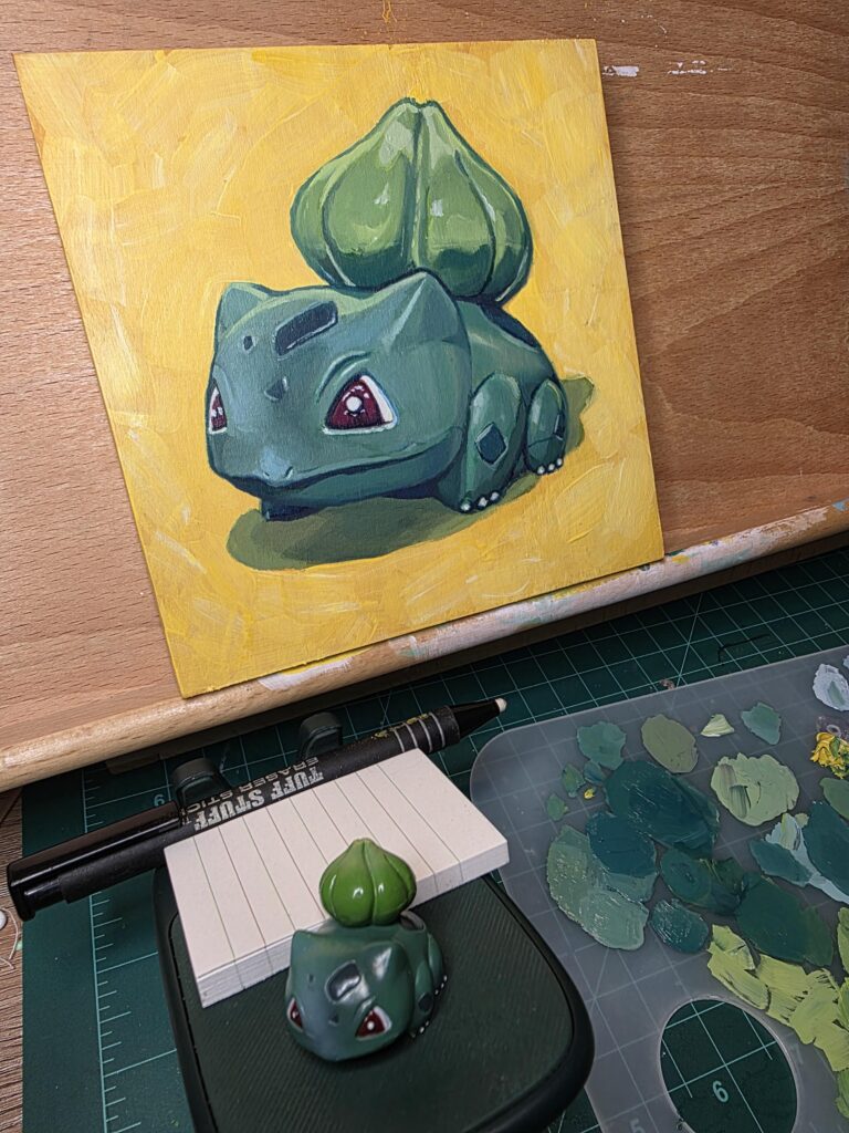 Painted the original TOMY Bulbasaur figure. Copyright laws to sell prints?