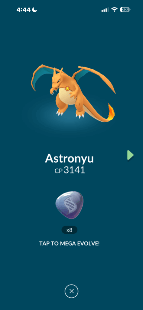 charizard (and only charizard's) mega energy is default colour in certain screens now