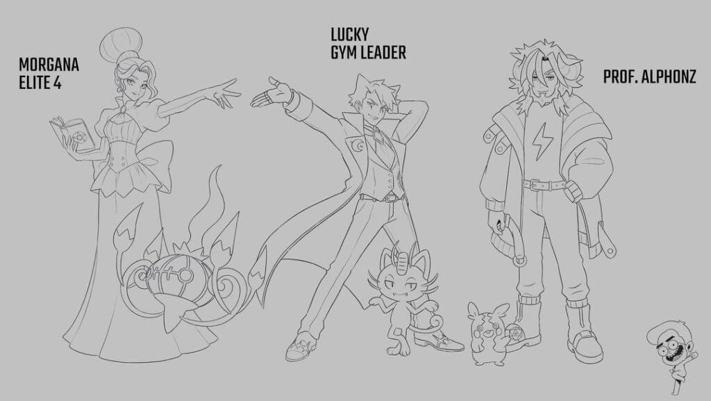 Drew my D&D Group as Pokemon characters !