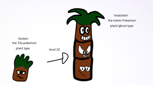 Litotem/teratotem, a Pokemon based on totems