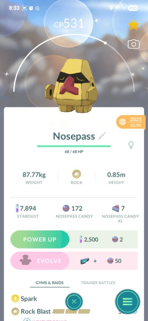 Shiny nosepass evolution