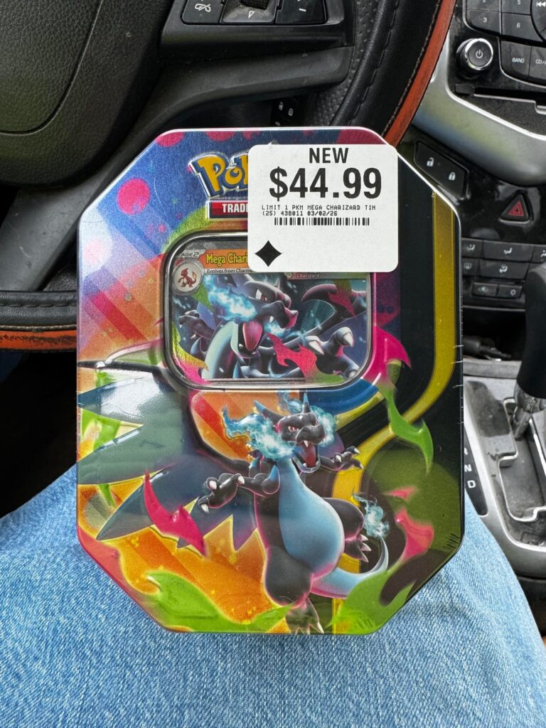 THIS JUST IN: Single income dad trying to get back into the hobby, caves and buys a tin from GameStop for way too much and doesn’t pull any heat
