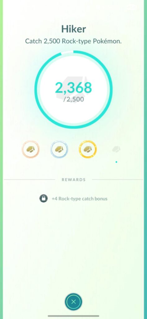 Any tips on finishing the rock type platinum medal?