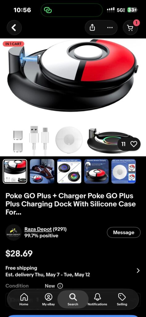 Offer on EBay for Poke Go Plus