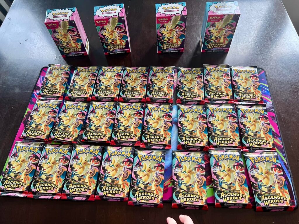 I did the thing with the packs.