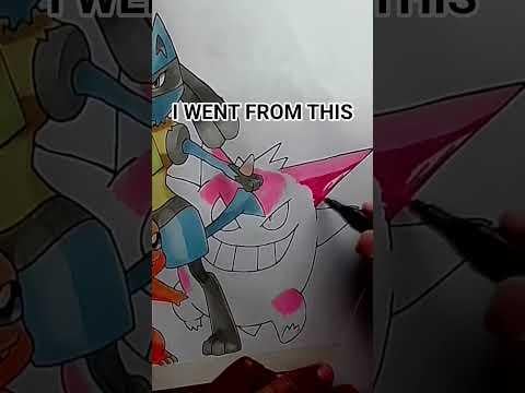 GENGAR this can't be true- subsribers. #art #viral #trend #creative #pokemon