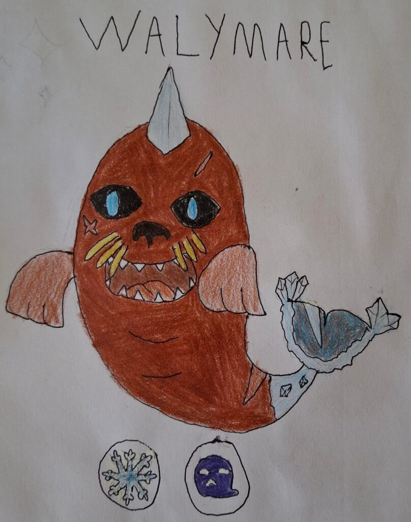 Here there is a fakemon inspired by Pingu Walrus