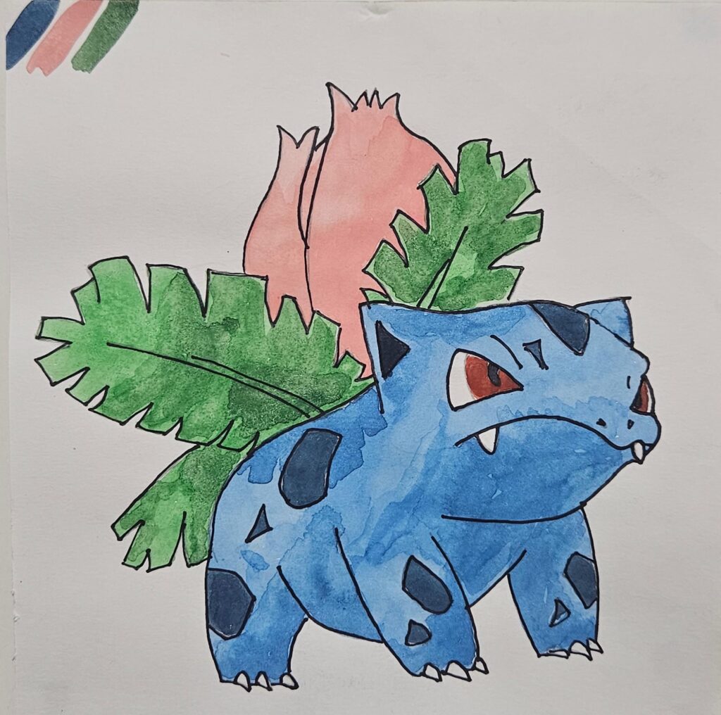 I drew and painted Ivysaur.