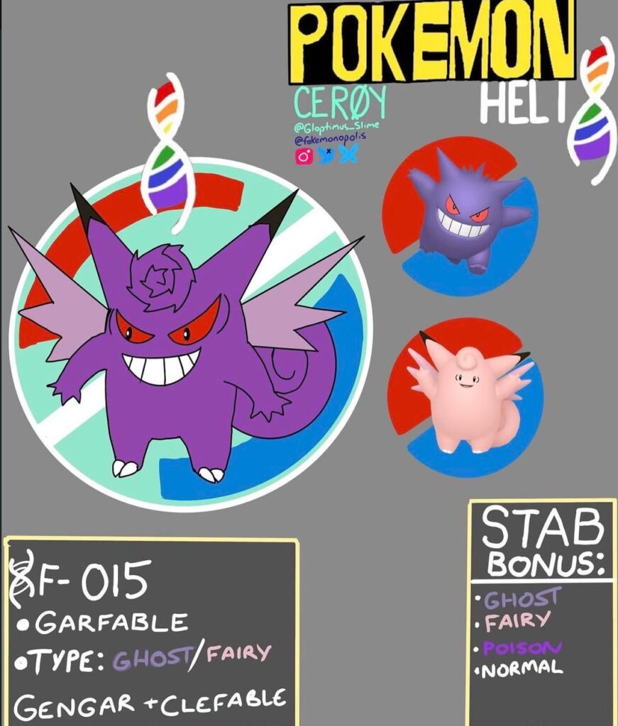 [OC] Gengar + Clefable fusion