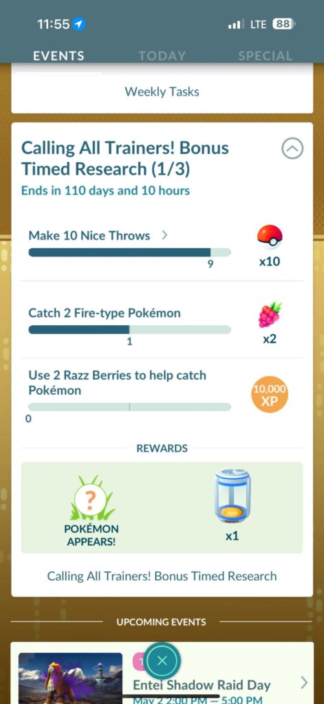 Target Timed Research and Pokestops