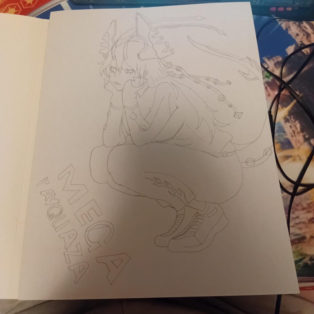 Mega Rayquaza girl scketch