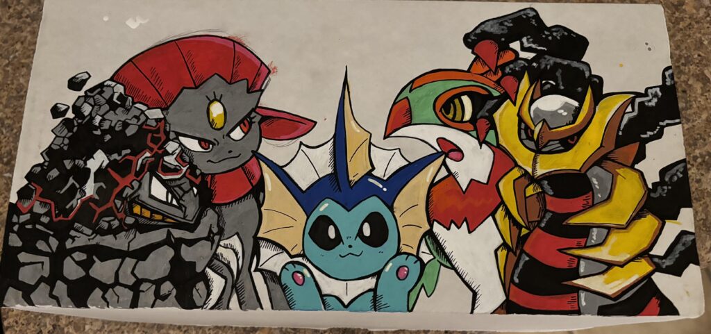 [OC] A WIP Pokemon card box I am making for a friend of mine :)