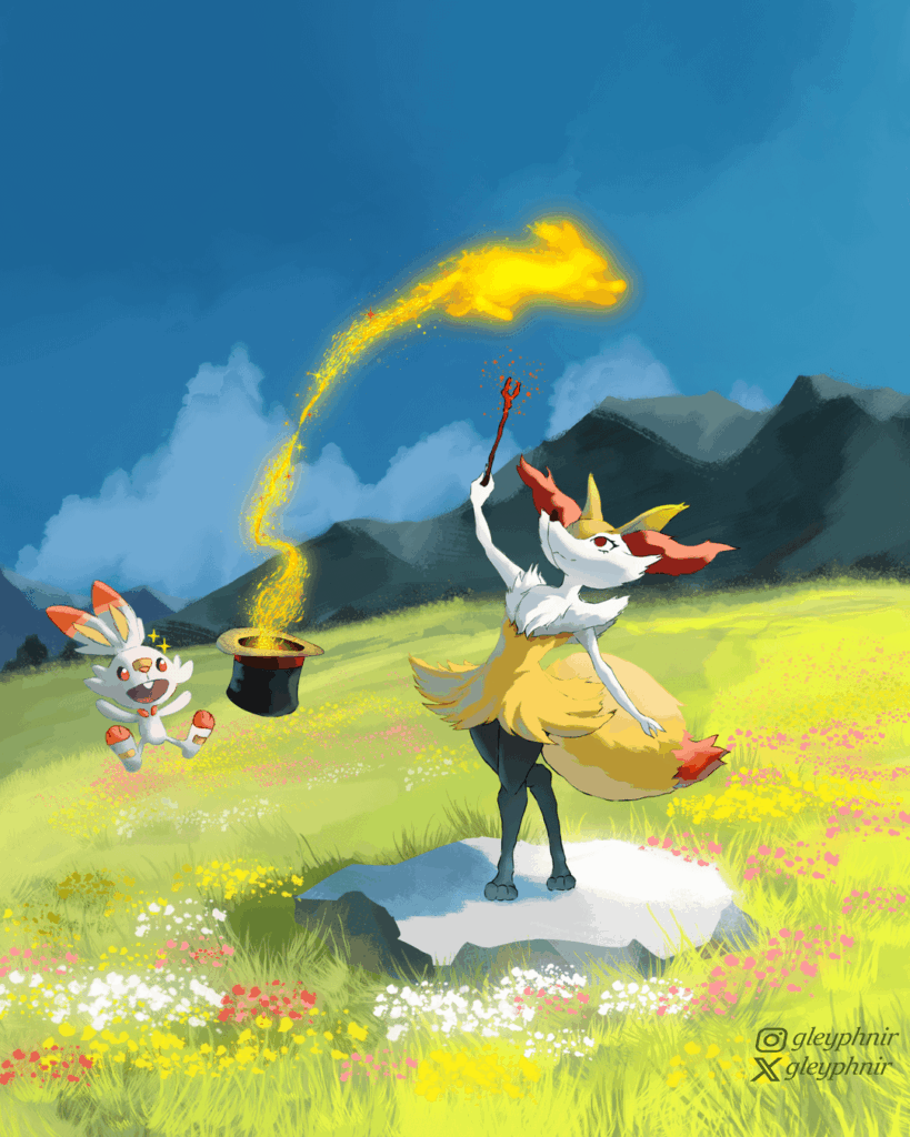 Braixen's magic show [OC]