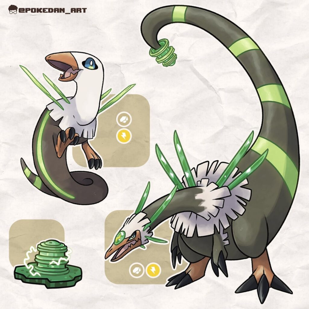 Lightning Rod Dinosaurs (by @PokeDan_Art)