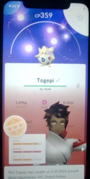 Hatched a Little Togepi with a flower just now