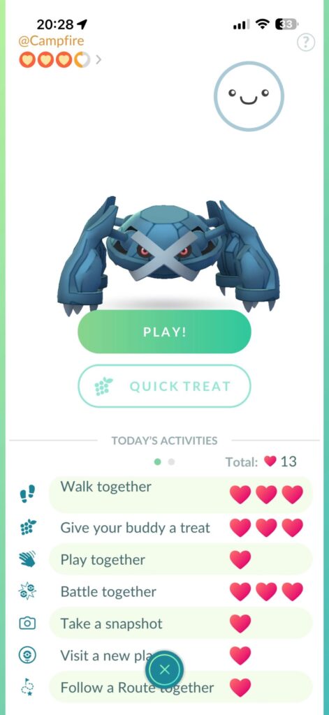 I’ve menaged to get all 13 hearts on three pokemons today
