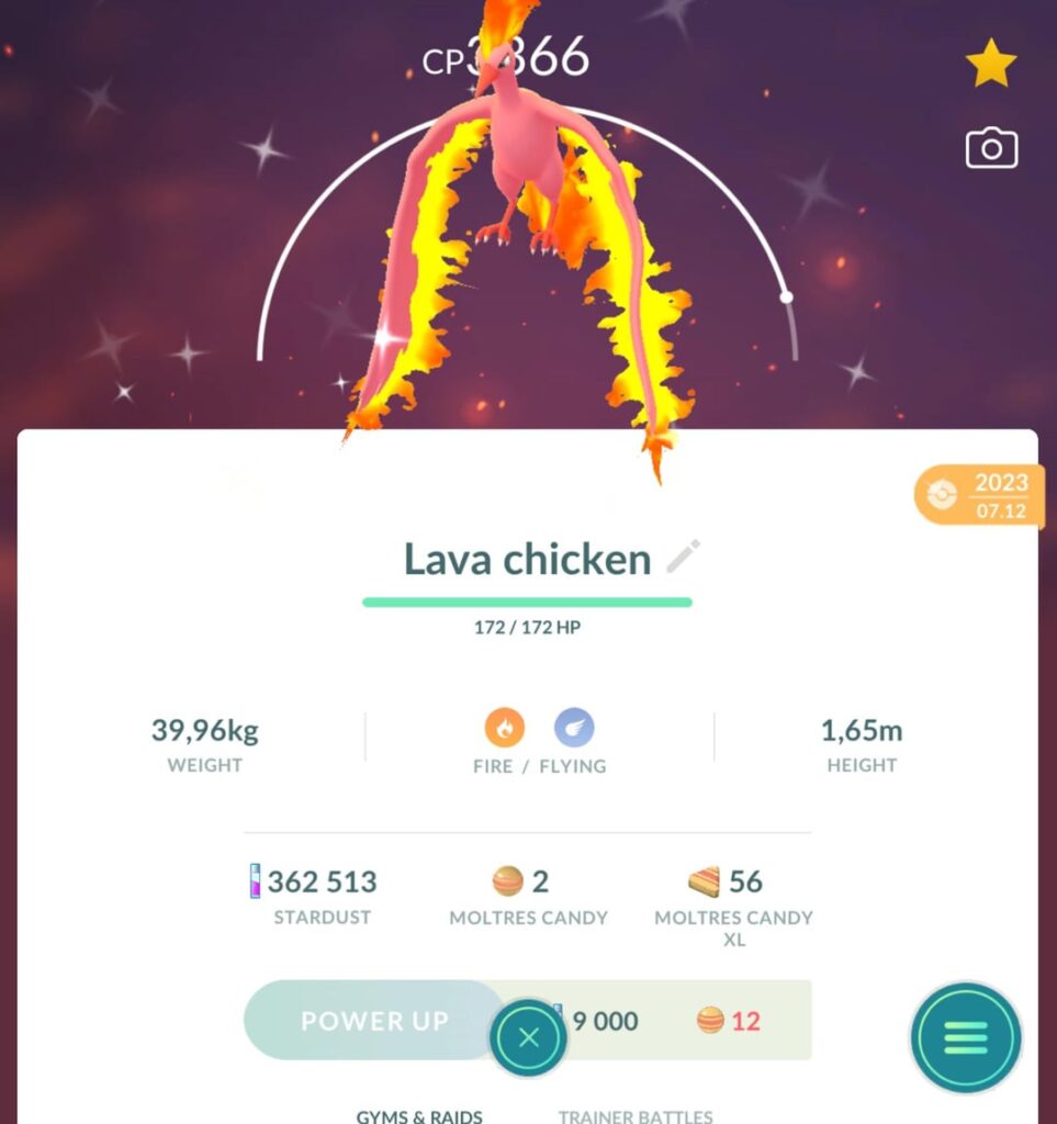 Showing off my Moltress I absolutely adore~ the reason why I came back to PoGo after years!