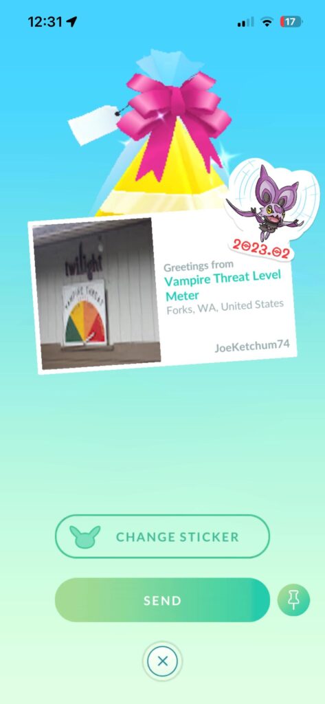 Disappointed in myself for not having a Zubat sticker, but I think this still works