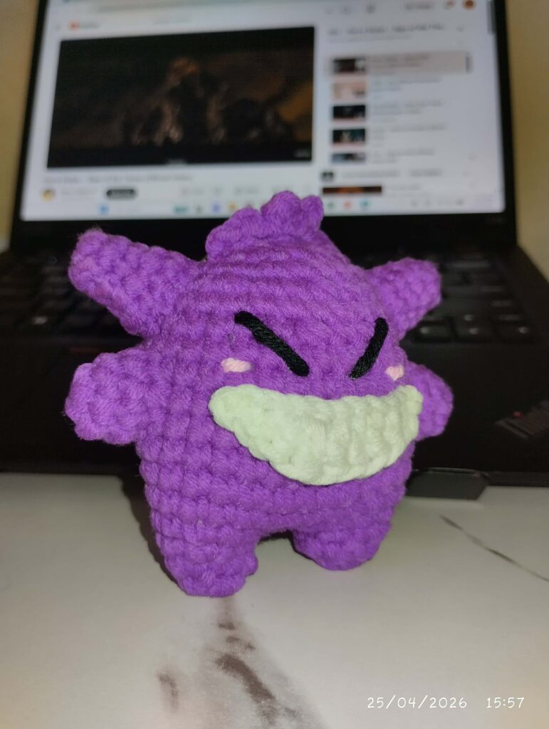 Gengar Crochet Keychain