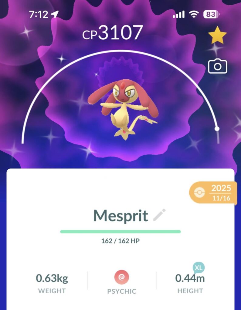 Caught in the wild!! One of my rarest and a 3*!