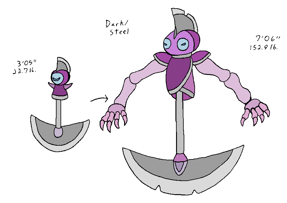 Fakemon based on a pendulum blade