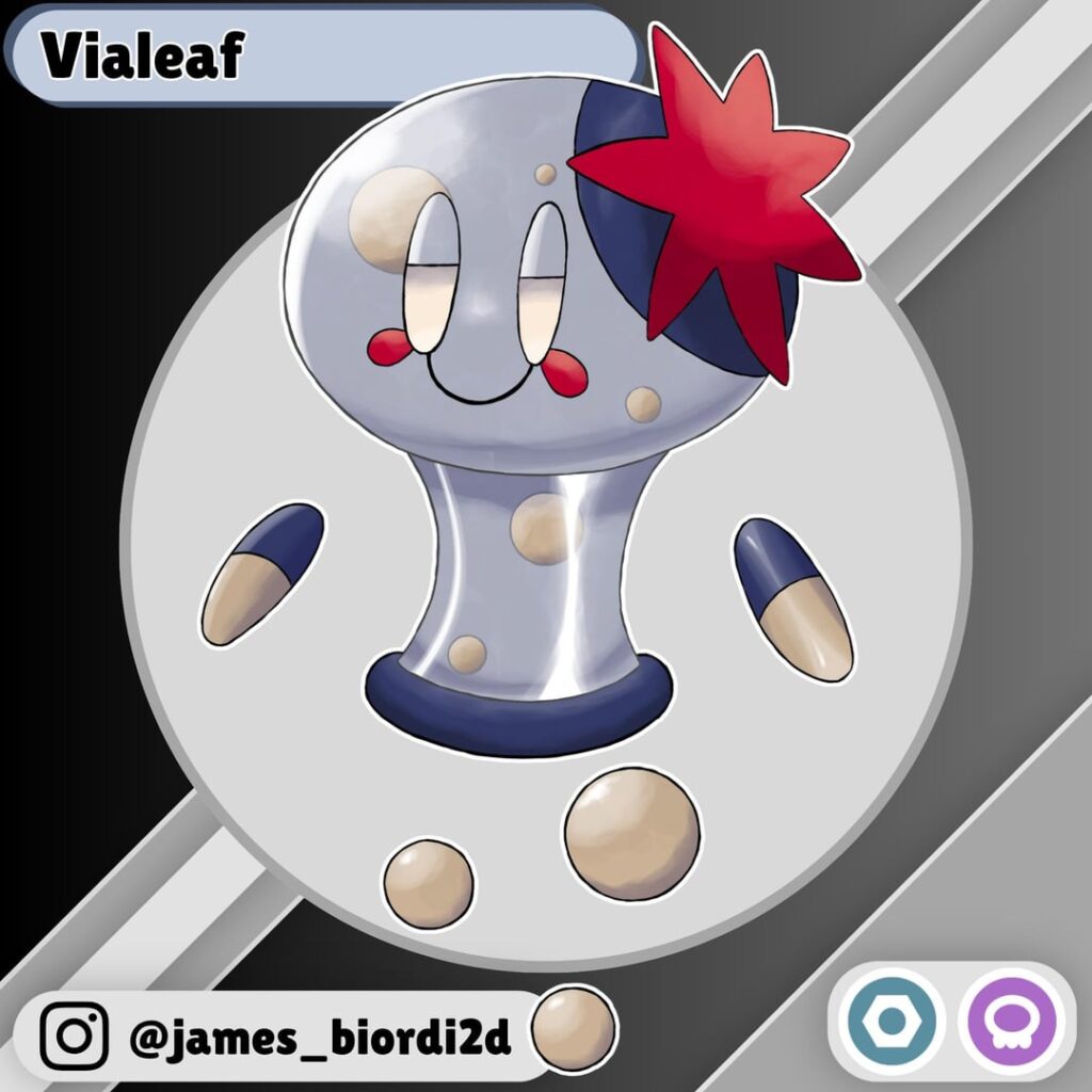 One of my newest fakemon: Vialeaf. Open to constructive criticism on the design