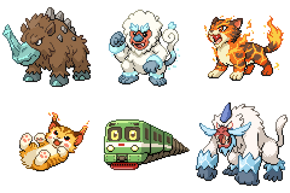 6 more Mons for the koryun region name suggestions welcome