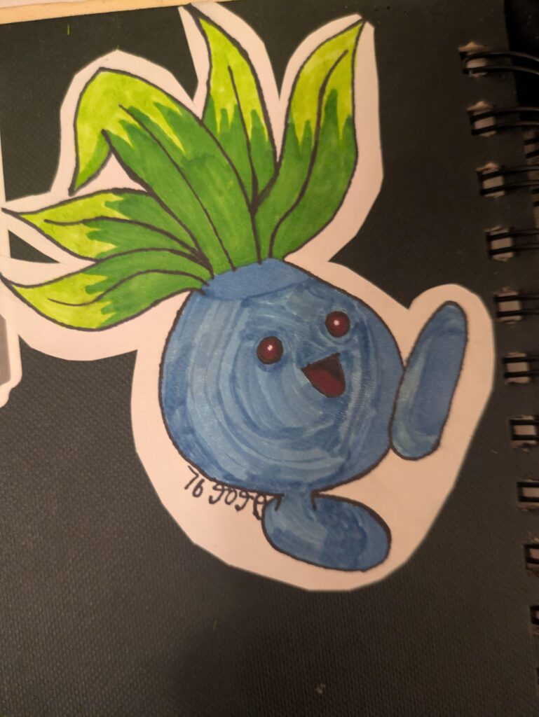 Happy Oddish Sticker! [OC]