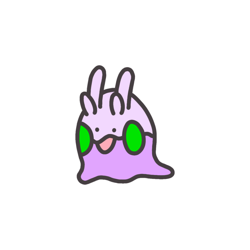 [OC] If Goomy was in Pokémon Smile (+ version with sparkles bc yes)