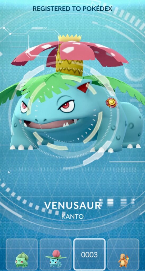 Finally evolved Venusaur *and* my first Best Buddy! 🥰