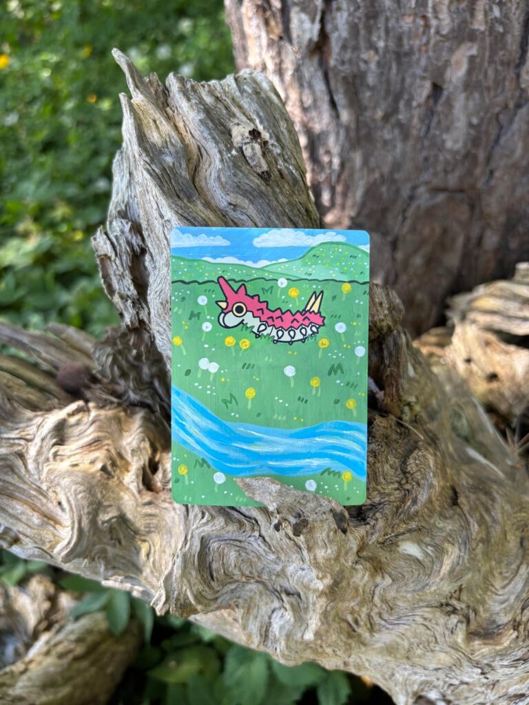 [OC] Painted my first Pokémon card