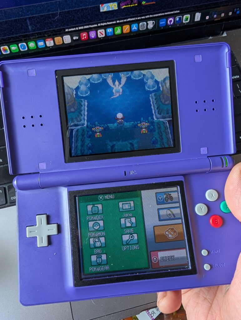 Doing a Gen 4 playthrough alongside my daughter. Time to help her catch a Legendary.