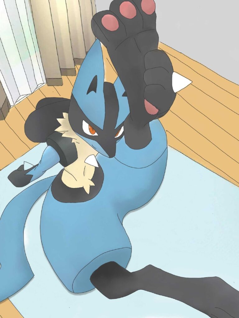 Aren't lucarios 's Paws Cute? (My art)