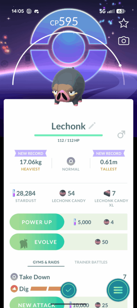 Check this out! Got a new record lechonk