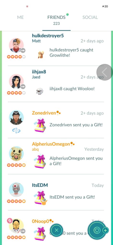 Sorting by friendship level isn't working.